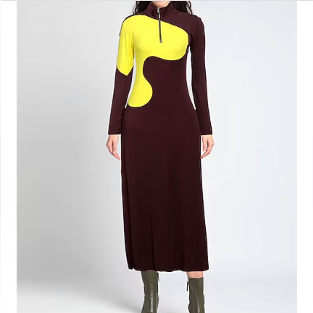 Tory Burch Colorblock Long Sleeve Dress
